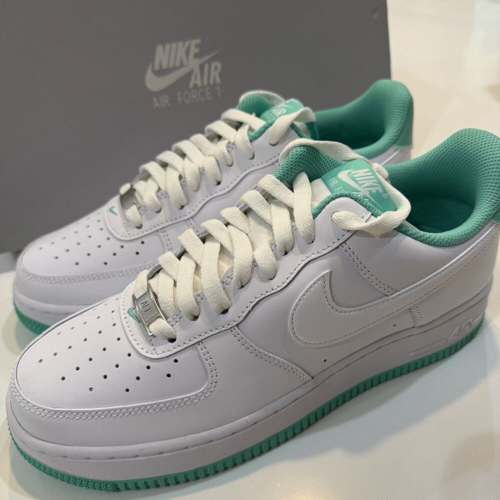 Nike Air Force 1 shoe -DH7561 107 -Men size 8 / Wmns 9.5  -New -White/menta